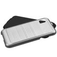 thumbnail image 2 of Kaleidio Case For Motorola Moto E6 [Vector Armor] Slim Fit Hybrid [Shockproof] Lightweight TPU 2-Piece Carbon Fiber Accent Cover w/ Overbrawn Prying Tool [Silver/Black], 2 of 3