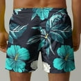 thumbnail image 4 of Axiiglly Beach Shorts for Men Plus Size Summer Shorts Casual Floral Printed Board Shorts Elastic Waist Vacation Swim Trunks Comfy Lightweight Hawaiian Shorts with Pockets, 4 of 5