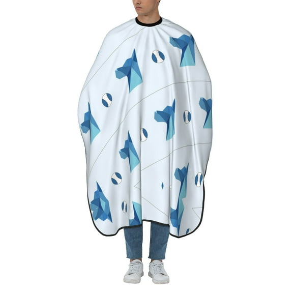 ZICANCN Hair Cutting Cape for Adults, Dog Head Print Cape Salon Barber Cape for Hair Stylist Shampoo Capes Waterproof 55x66 IN