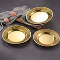 thumbnail image 5 of 1 Pack Stainless Steel Dinner Plates,Metal Lightweight Unbreakable Camping Dishes,Round Reusable Serving Platter Feeding Tray for Home,Picnic,BBQ,Dishwasher Safe,Kitchen Metal Plates(SilverB 22cm), 5 of 9