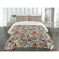 thumbnail image 3 of Ambesonne Candy Cane Quilted Bedspread Set 3 Pcs, Bonbons Lollipops, King Size, Multicolor, 3 of 5