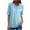 Sky Blue-572, variant on Seasonal Savings, Women's Summer Long Sleeve Zip Casual Tunic V-neck Rollable Blouse Tops, Stylish, Comfortable for Everyday Wear | Sopatenor, Yellow 2XL