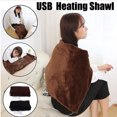 thumbnail image 3 of sweethay Manta de calefacción USB 5V 4W almohadilla térmica eléctrica portátil hogar Oficina hombro espalda interior exterior Otoño Invierno chal Suministros térmicos Negro sweethay HA072518-01, 3 of 8