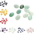 thumbnail image 2 of Lote de 5 a 10 cuentas de piedra natural a granel de 10 x 14, 13 x 18, 18 x 25 mm, cabujones de ónix ovalados con parte posterior plana, cuentas de piedra para hacer joyas y colgantes, 2 of 5