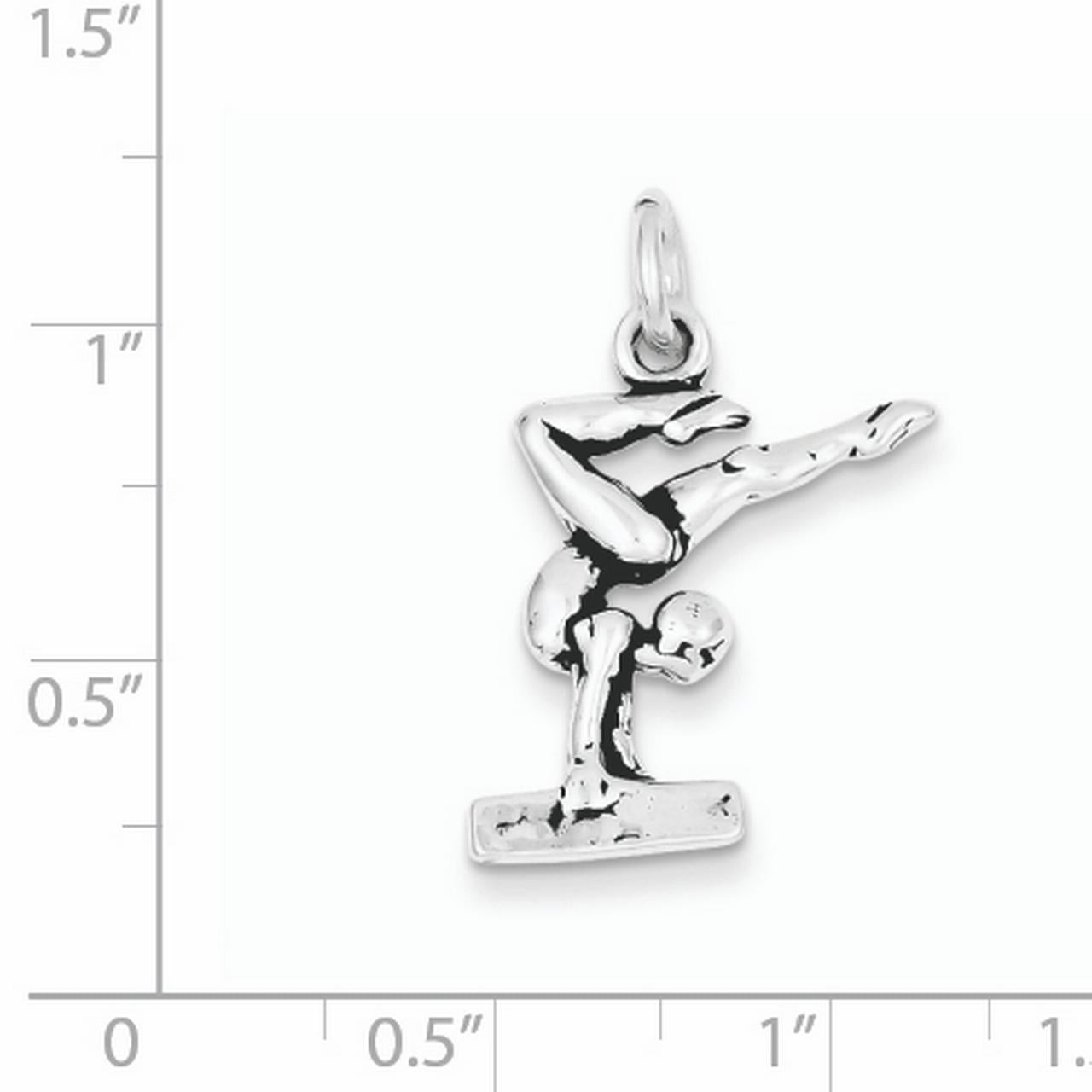 Sterling Silver Sailboat Charm 0.9IN long x 0.7IN wide