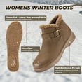 thumbnail image 4 of Fittington Womens Winter Boots Ankle Boots with Zippers Womens Booties Faux Warm Lining, 4 of 9