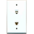 thumbnail image 1 of Ultra Spec Cables - 1 Port Phone Rj11 Rj121 Port Cat6 Wall Plate Decorative, 1 of 1
