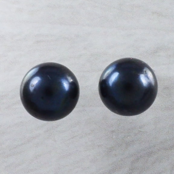 Beautiful Hawaiian Genuine Black Pearl Earring, Sterling Silver Black Pearl Stud Earring, E9250 Valentine Birthday Mom Gift, Island Jewelry
