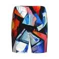 thumbnail image 2 of Lsque Abstract Cubist Printer Mens Sleep Pajama Shorts,Short Pajama Pants, Cotton Ultra-Soft Knit-3X-Large, 2 of 9