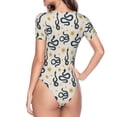 thumbnail image 4 of Naloa Snake Women's Short-Sleeved Onesie, One-Piece Swimsuit for Parties, dates, clubs - Large, 4 of 9