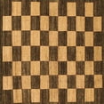 thumbnail image 1 of Ahgly Company Indoor Square Checkered Brown Modern Area Rugs, 5' Square, 1 of 4