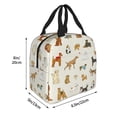 thumbnail image 2 of KLL Dogs Funny Pets Print Insulated Lunch Bag Women, Reusable Cute Tote Lunch Box for Adult & Men, Leakproof Cooler Lunch Bags for Work Office Travel Picnic, 2 of 5
