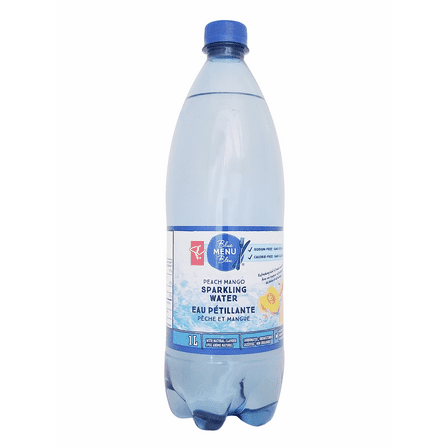 PC Blue Menu Peach Mango Flavored Sparkling Water, 1L/35.2 fl oz