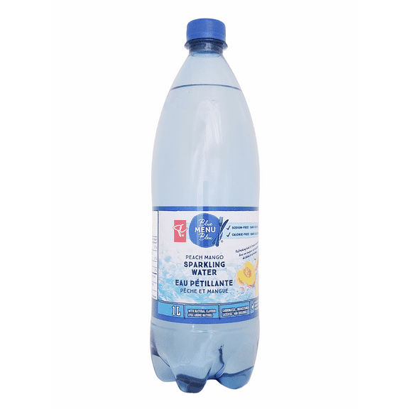 PC Blue Menu Peach Mango Flavored Sparkling Water, 1L/35.2 fl oz