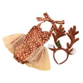 Baby Girls Christmas Halloween Elk Costumes Reindeer Hairband Fancy