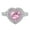 Pink, variant on SPRING PARK Pink Faceted Heart Shaped Crystal Rhinestone Trim Silver Plated Ring Jewelry