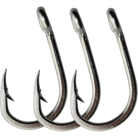 30pcs Saltwater Fishing Hook Circle Big Fishing Game Hook Stainless Steel Fishing Hook Size: 5/0 10/0 (6/0)