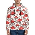 Zufioo Amanita Red Mushroom Design Fleece Comfortable Hoodie for Mens