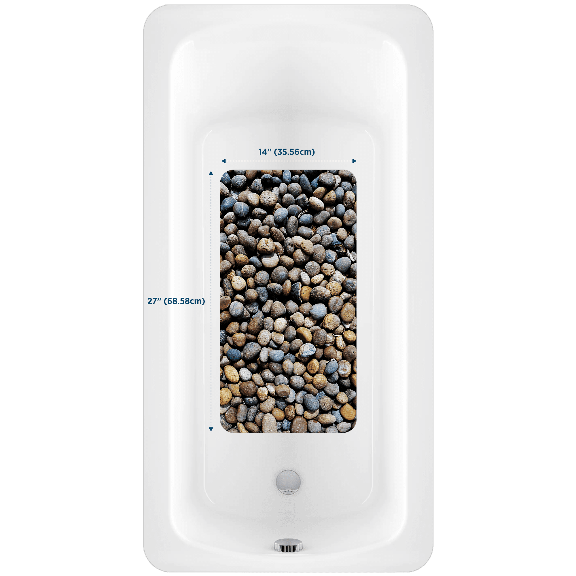 River Rock 2 Kahuna Grip Peel and Stick PolyBlend NonSlip Bathtub