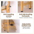 thumbnail image 2 of Enogets Over the Toilet Storage, Bamboo Bathroom Shelf Organizer with 2 Baskets & 4 Hooks, 4-Tier Space Saver, 2 of 9