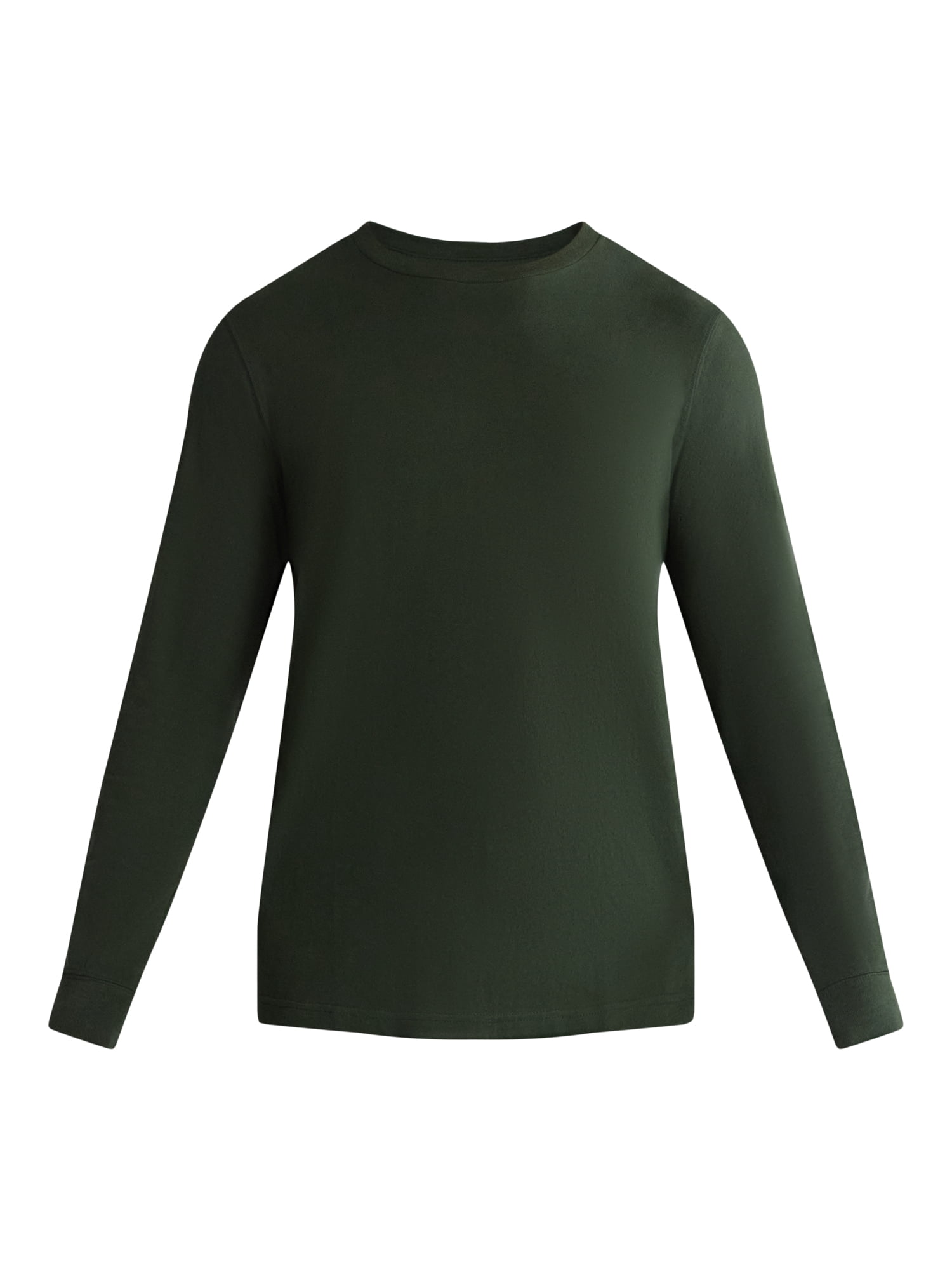 George Men's & Big Men's Relaxed Fit Cotton Crewneck T-Shirt with Long Sleeves, Size XS-3XL