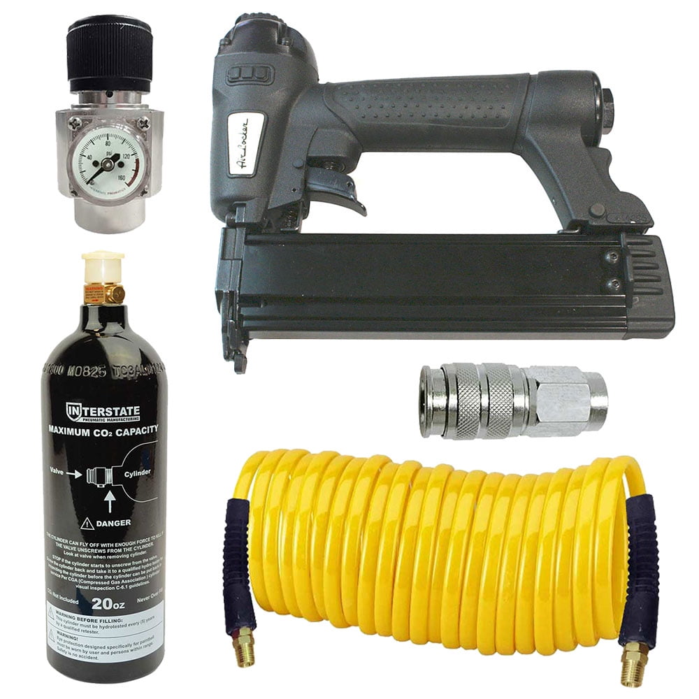 Air Locker P635CO2K 23 Gauge 13/8 Inch Headless Micro Pin Nailer with Co2 Regulator, Cylinder