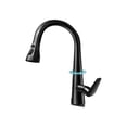thumbnail image 1 of Matte White Pull Out Kitchen Faucet, 360 Rotation Brass Stream Sprayer Head Hot Cold Washing Sink Mixer Tap Deck Mounted Crane ,Versatile Features, 1 of 6