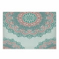 thumbnail image 1 of Oriental Cutting Board, Soft Colored Mandala South Culture Inspired Floral Image, Decorative Tempered Glass Cutting and Serving Board, Small Size, Turquoise Coral Teal, by Ambesonne, 1 of 1