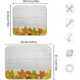 thumbnail image 3 of SKYSONIC Thanksgiving Dish Drying Mat for Kitchen Counter, Autumn Pumpkin Maple Leaves Ultra Absorbent Reversible Microfiber Dishes Drying Rack Pad Heat-resistant Mats 16x18in, 3 of 7