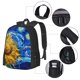 thumbnail image 2 of Easygdp Whimsical Sunflowers Night Sky Mochila de Gran Capacidad Minimalista Ideal para Escuela, Viajes y Uso Diario, 2 of 6