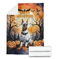 thumbnail image 2 of Mummy Doberman Pinscher Happy Halloween with Pumpkins Bats Spooky Fun Cozy Fleece Blanket Doberman Dog Lover Gifts Warm Soft Throw Blanket - 00019, 2 of 5