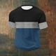 thumbnail image 4 of Tops para hombre, blusas y camisas de manga corta con cuello redondo para hombre, camisetas casuales holgadas con estampado elástico para hombre, blusa de manga corta con cuello redondo para primavera, 4 of 7
