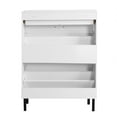 thumbnail image 5 of OYang Shoe Cabinet , Freestanding Shoe Cabinet Organizer with 2 Flip Drawers, Narrow Shoe Rack Cabinet for Living Room, Hallway, Entryway, 5 of 8