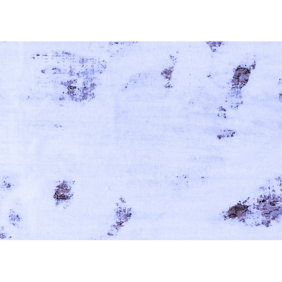 Ahgly Company Indoor Rectangle Abstract Blue Modern Area Rugs, 2' x 5'