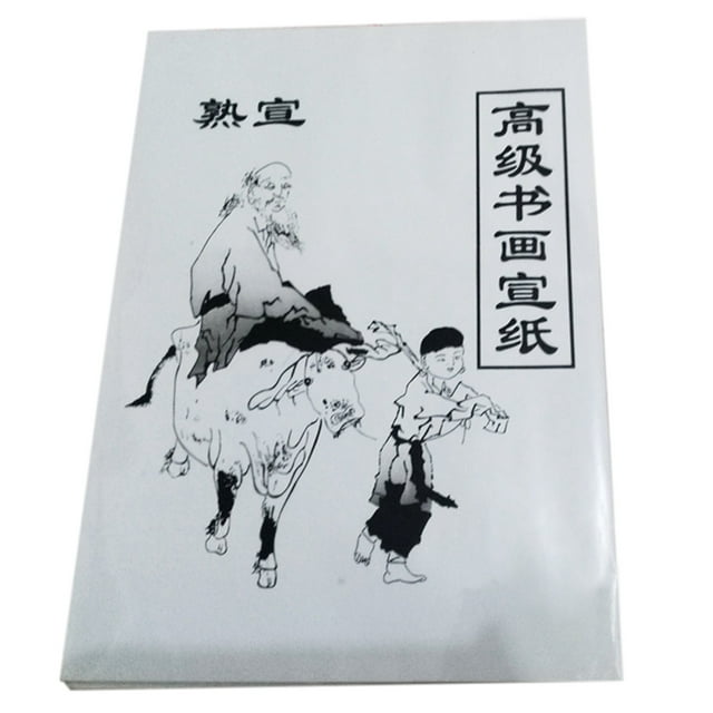 90 Sheet White Painting Paper Xuan Paper Rice Paper Chinese Painting and Calligraphy 36cmx25cm
