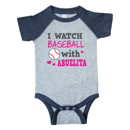 

Inktastic I Watch Baseball with My Abuelita Gift Baby Girl Bodysuit
