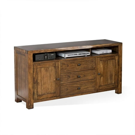 Live Sound Console - Sunny Designs Carey Live Edge 64 Inch TV Console in Nature Walk