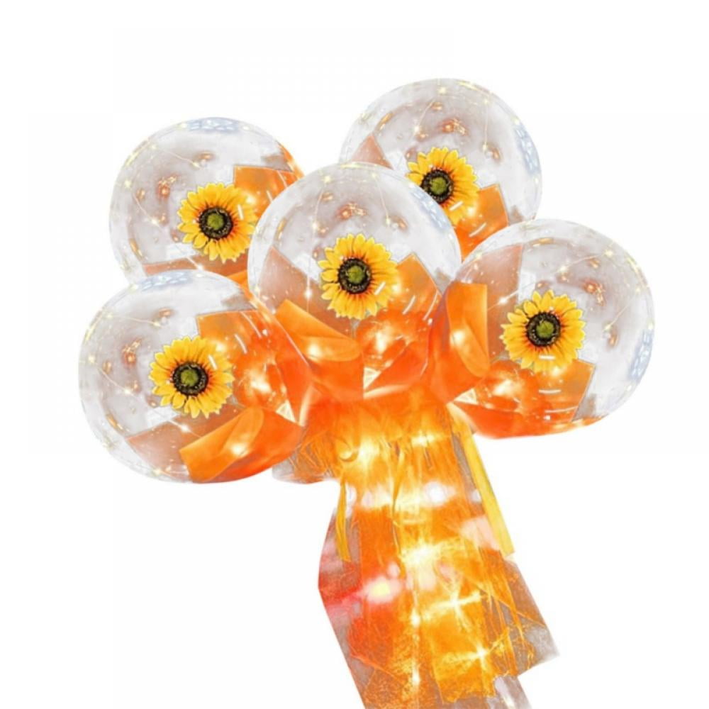 Luminous Balloon Rose Bouquet, LED Light Transparent Balloons with