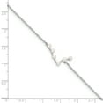 thumbnail image 2 of Sterling Silver Rhodium-plated 6 2-3mm FWC Pearl Pisces with 1in Extender Bracelet, 2 of 5