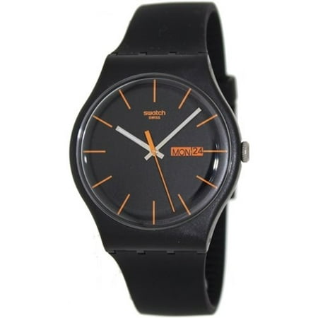 Swatch Men's Originals SUOB704 Black Rubber Swiss Quartz Watch