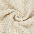 thumbnail image 3 of Unique Bargains Cotton Knitted Decorative Throw Blanket for Couch, Beige, 3 of 8