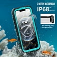 thumbnail image 4 of Ancove Waterproof Case for iPhone 16e with MagSafe Snowproof,Dustproof and Shockproof,IP68 Certified Real 360 Full Body Protection Fully Sealed Underwater Cover,Blue, 4 of 12