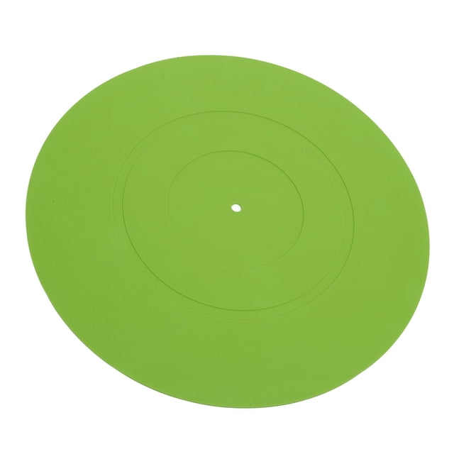 Record Platter Slipmat, 12 Inch Rubber Turntable Mat, Turntable Platter Mat with Record Label Recess, Reduces Noise & Sounds From Static & Dust, Tighter Bass Quality