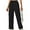 A1-Black, variant on Chiclily Women Wide Leg Pants Lightweight Quick Dry Cargo Sweatpants with 4 Pockets, Red XL