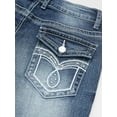 thumbnail image 5 of ROAD MARKINGS Women's Denim Bermuda Shorts, Mid-Rise, Decorative Back Pockets, Medium Wash (US, Alpha, X-Large, Regular, Regular, Blue), 5 of 6