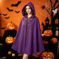 thumbnail image 6 of LEKWK Renaissance Hooded Cloak Women Medieval Velvet Cape Vintage Halloween Costume Woodland Elf Apparel Cosplay Themed Party Fancy Dress, 6 of 9