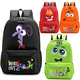 thumbnail image 2 of Disney-mochila con estampado de dibujos animados para niño y niña, morral escolar con estampado de dibujos animados de Inside Out 2, bolsa de libros para estudiantes, 2 of 5