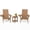Teak, variant on ZEKOO Adirondack Chairs with Table Plastic Outdoor Chair Black
