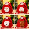 thumbnail image 3 of Soporte de regalo de Navidad, bolso de mano de Papá Noel, muñeco de nieve, oso de alce, paquete de dulces de Navidad, bolsa de tela, decoración de Feliz Navidad, Feliz Año Nuevo, 3 of 4