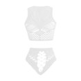 thumbnail image 4 of TSADFHJI Womens Lingerie Plus Size Robe New Lace Pattern Mysterious Underwear Mysterious Two Sets of Mesh Stockings Seductive Mesh Clothes One Size White, 4 of 9